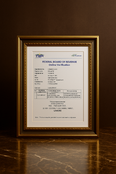 FBR Online Verification Certificate